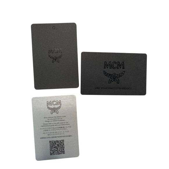 NIB MCM Mens US 10 Persimmon Orange Visetos Monogram Print Vamp Slide Sandals - Picture 15 of 16